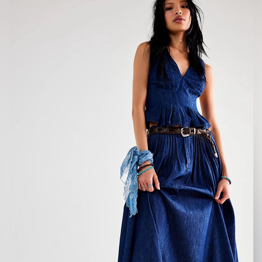 Free People Clean Costal Denim Set